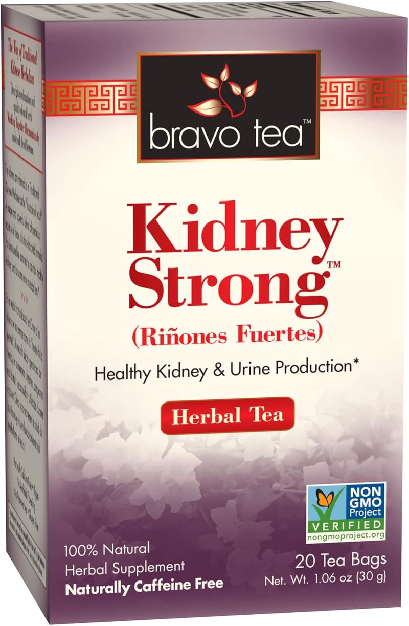 Bravo Teas شاي برافو تيز كيدني سترونغ العشبي - 20 كيس شاي لصحة الكلى وإنتاج البول - Image 1