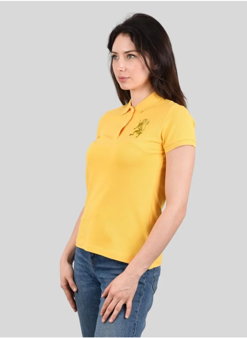 جيوردانو Women's Lion Polo - Yellow