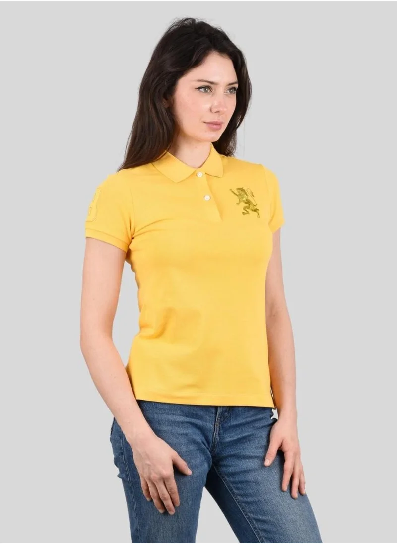 جيوردانو Women's Lion Polo - Yellow