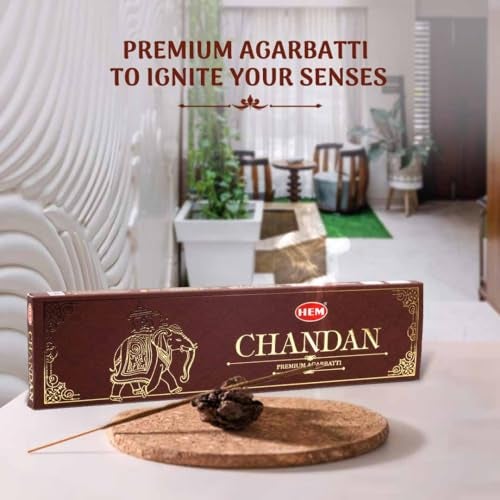 Hem Chandan Premium Masala Agarbatti | Relax in The Soothing Essence of Sandalwood | Perfect for Pooja, Meditation & Aromatherapy | Burning Time: 35-40 Minutes | 2 Boxes, 10 Sticks Each - Image 4