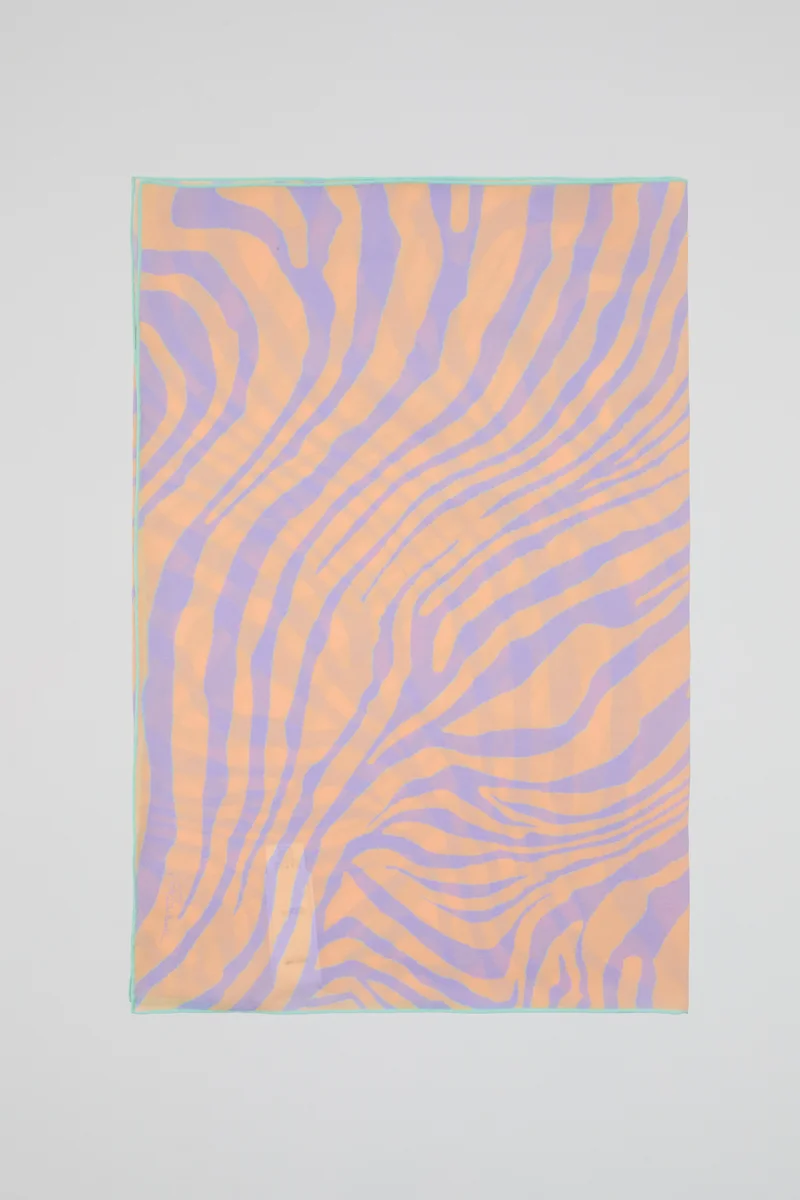روبرتو كافالي Roberto Cavalli Pastel Zebra Print Scarf