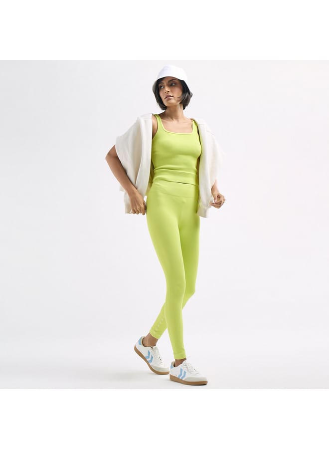 Splash FAV Ribbed Leggings with Elasticated Waistband  - Image 2