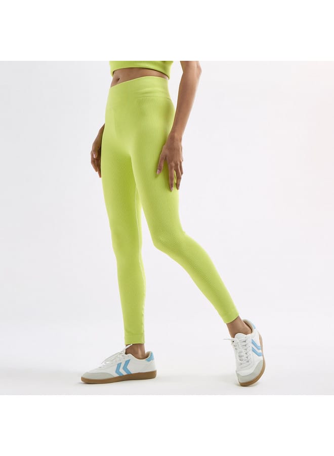Splash FAV Ribbed Leggings with Elasticated Waistband  - Image 1