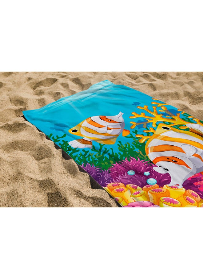 منترا منشفة تيري مطبوعة (سمكة سعيدة)  - Image 2