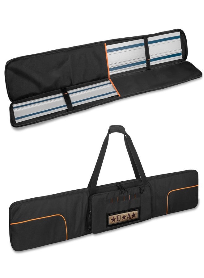 Rexmica Padded Carrying Bag for 2pcs Track Saw Guide Rail - Up to 59", Storage Bag with Large Zipper Pocket Compatible with Milwaukee/Dewalt/Makita/Festool Track Saw Guide Rail, Black (Bag Only) - Image 1
