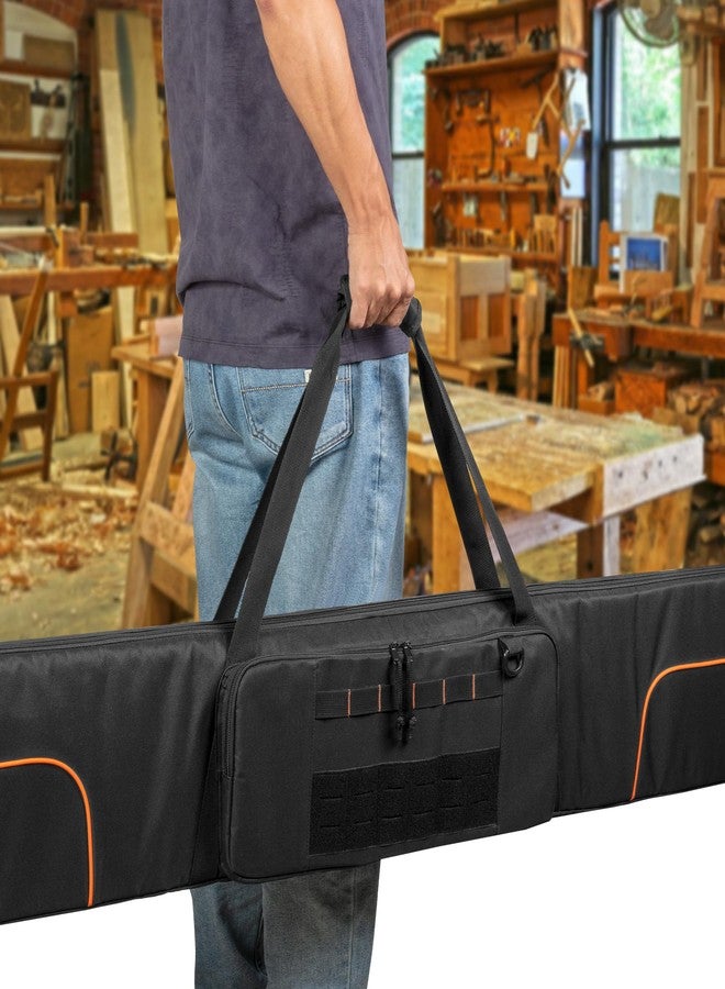 Rexmica Padded Carrying Bag for 2pcs Track Saw Guide Rail - Up to 59", Storage Bag with Large Zipper Pocket Compatible with Milwaukee/Dewalt/Makita/Festool Track Saw Guide Rail, Black (Bag Only) - Image 5