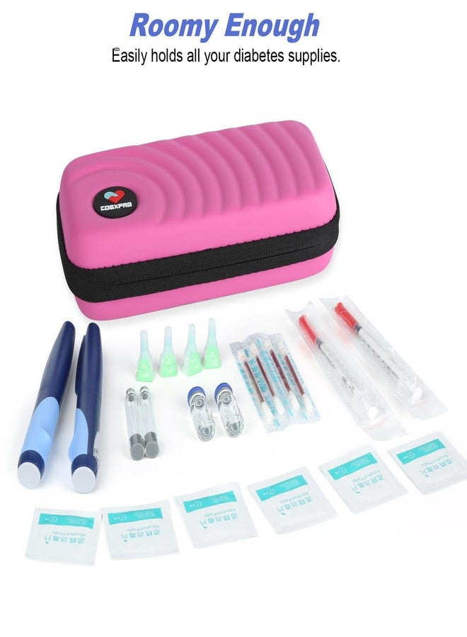 CDBXPRG Insulin Cooler Travel Case,Diabetic Cold Pack Organizer Bag with 2 Reusable Ice Packs for Insulin Pen and Other Medication Diabetic Supplies Pink - Image 5