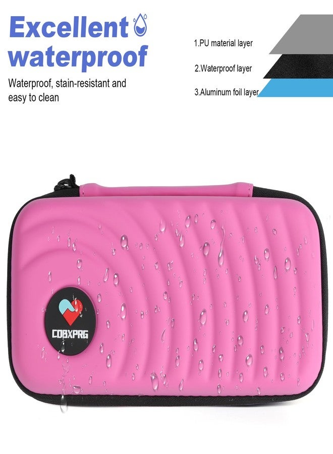 CDBXPRG Insulin Cooler Travel Case,Diabetic Cold Pack Organizer Bag with 2 Reusable Ice Packs for Insulin Pen and Other Medication Diabetic Supplies Pink - Image 4