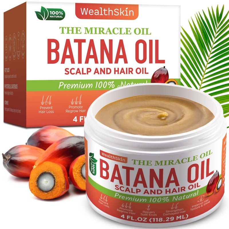 Wealthskin Batana Oil from Honduras Hair Growth Mask Repairs Damaged Hair  Skin Reduces Hair Loss 118ml