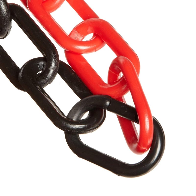 Plastic Barrier Chain, Alternating Red/Black, 1.5-Inch Link Diameter, 100-Foot Length (30036-100)