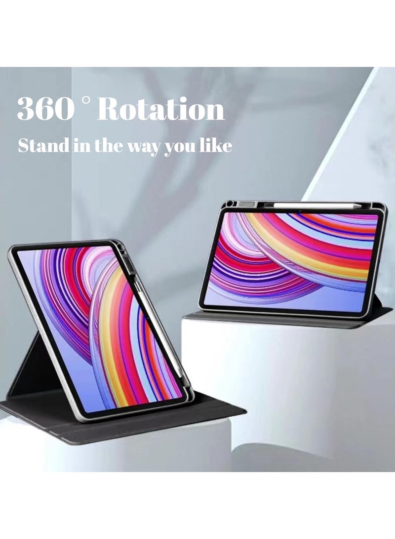 حافظة هجينة صلبة شفافة من الأكريليك متعددة الزوايا مع حامل قلم وغطاء واقي لجهاز Xiaomi Redmi Pad Pro مقاس 12.1 بوصة 2024 - Image 2