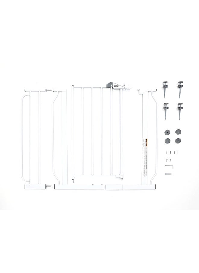 Regalo Easy Step 38.5-Inch Wide Walk Thru Baby Gate, Includes 6-Inch Extension Kit, Pressure Mount Kit, Wall Cups  - Image 1