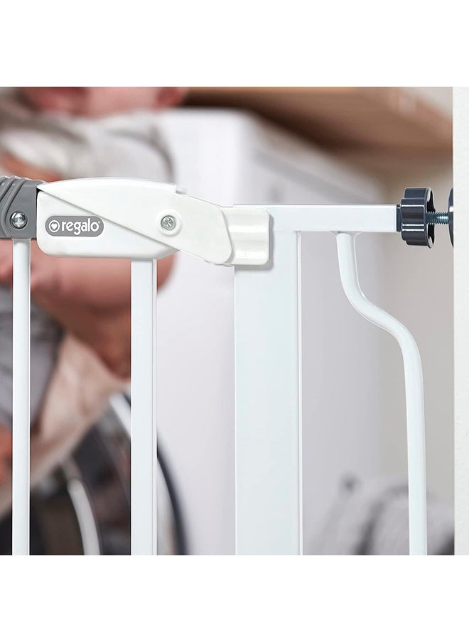 Regalo Easy Step 38.5-Inch Wide Walk Thru Baby Gate, Includes 6-Inch Extension Kit, Pressure Mount Kit, Wall Cups  - Image 4
