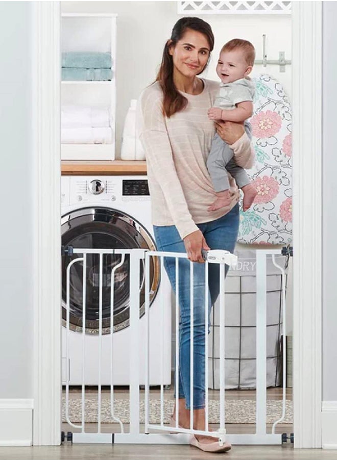 Regalo Easy Step 38.5-Inch Wide Walk Thru Baby Gate, Includes 6-Inch Extension Kit, Pressure Mount Kit, Wall Cups  - Image 2