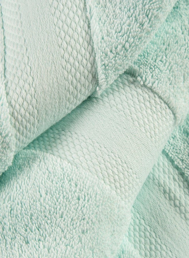 Superior Turkish Cotton 6-Piece Hand Towel Set, Small Towels for Home Bathroom Essentials, 16" x 28" Absorbent Hand Towels, Hotel, Gym, Dorm, Apartment, Airbnb, Decorative, Fast Drying, Dusty Aqua - Image 4