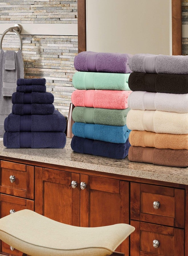 Superior Turkish Cotton 6-Piece Hand Towel Set, Small Towels for Home Bathroom Essentials, 16" x 28" Absorbent Hand Towels, Hotel, Gym, Dorm, Apartment, Airbnb, Decorative, Fast Drying, Dusty Aqua - Image 5