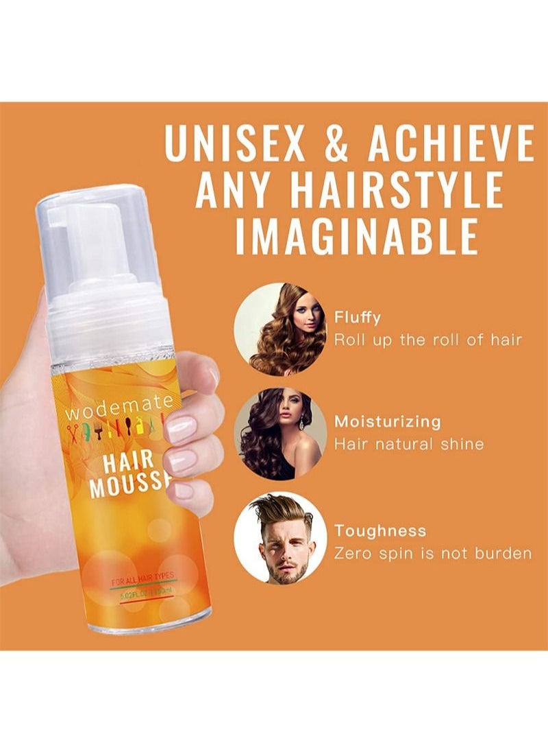 WodeMate - Mousse for Curly Hair, Wigs or Weaves, Ultra Firm Edge Control Mousse, Long-Lasting Frizz Control with a Flexible Touch, Hair Styling Mousse, Styling Foam for All Hair Types (150ML) - Image 1