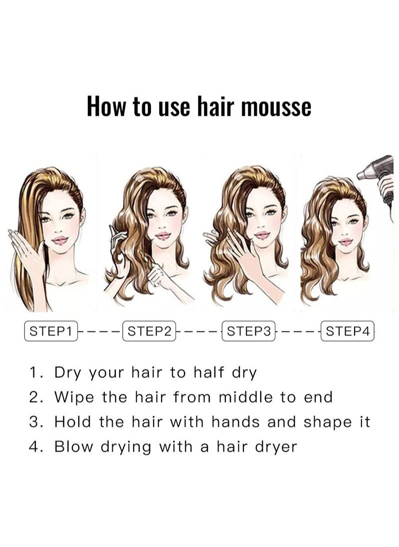 WodeMate - Mousse for Curly Hair, Wigs or Weaves, Ultra Firm Edge Control Mousse, Long-Lasting Frizz Control with a Flexible Touch, Hair Styling Mousse, Styling Foam for All Hair Types (150ML) - Image 1