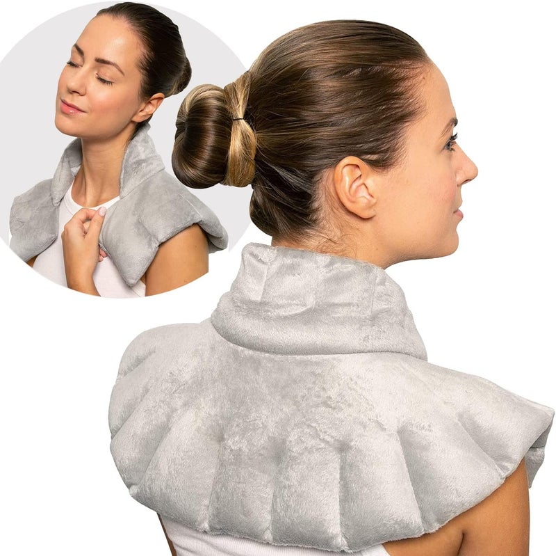 Bed Buddy Lavender Microwave Heading Pad for Back /Shoulder/ Neck Pain Relief - Heated Neck Wrap and Shoulder Heating Pad, Lavender and Chamomile Aromatherapy