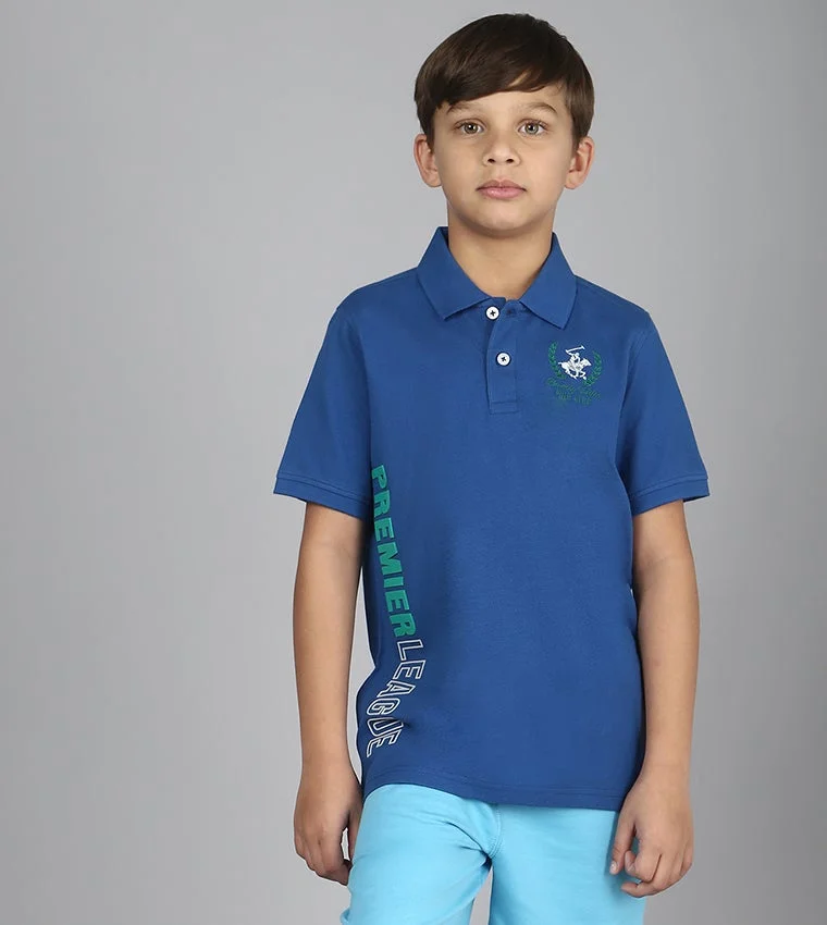 Beverly Hills Polo Club Logo Detailed Short Sleeves Printed Polo