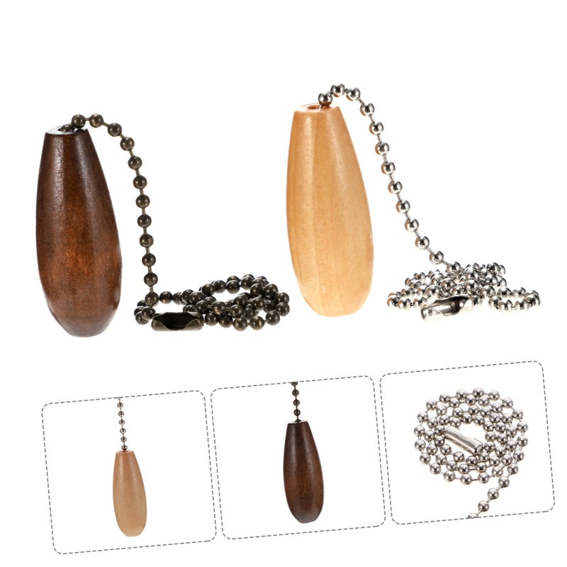Silver Antique Bronze Replacement Fan Pull Chain Pendant Set For Ceiling Fans Lighting Fixtures - Image 4