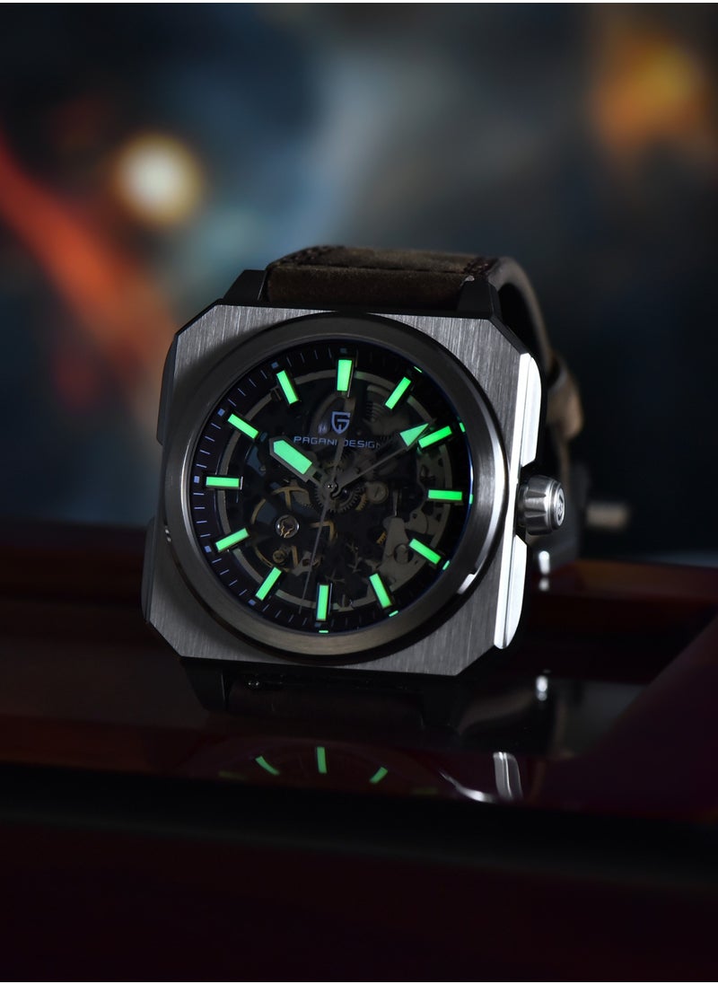 PAGANI DESIGN New Men's Mechanical Watches, PU Leather Strap, Waterproof, Comfortable And Versatile, Luminous Hands, Imported Movement.PD1791  - Image 3