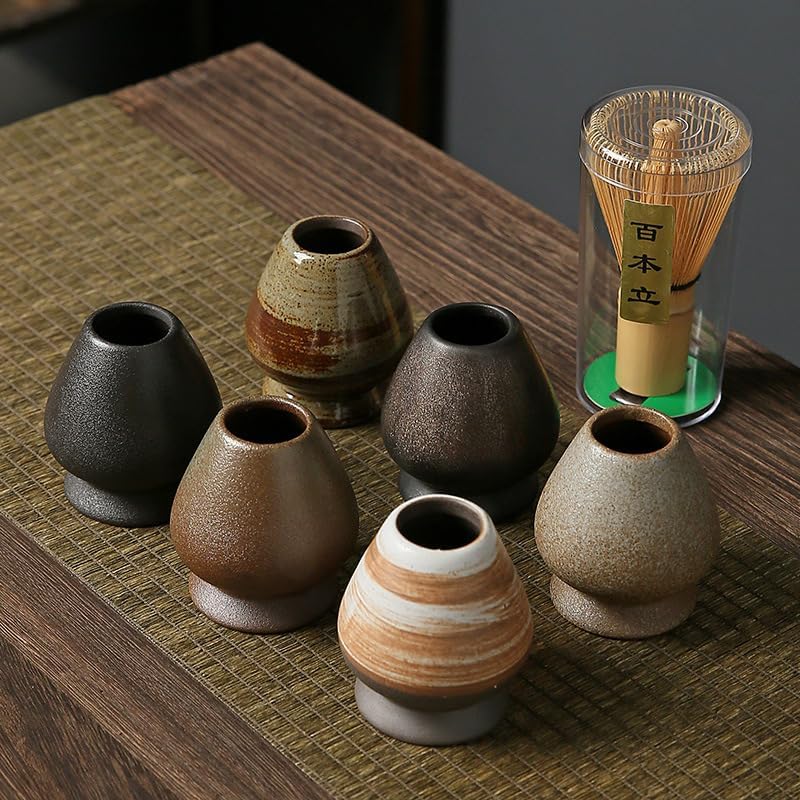 ZUHSA Matcha Tea Whisk Holder Ceramic Holder for Bamboo Matcha Chasen fit for Matcha Chasen Tea Set Accessories (Black) - Image 4