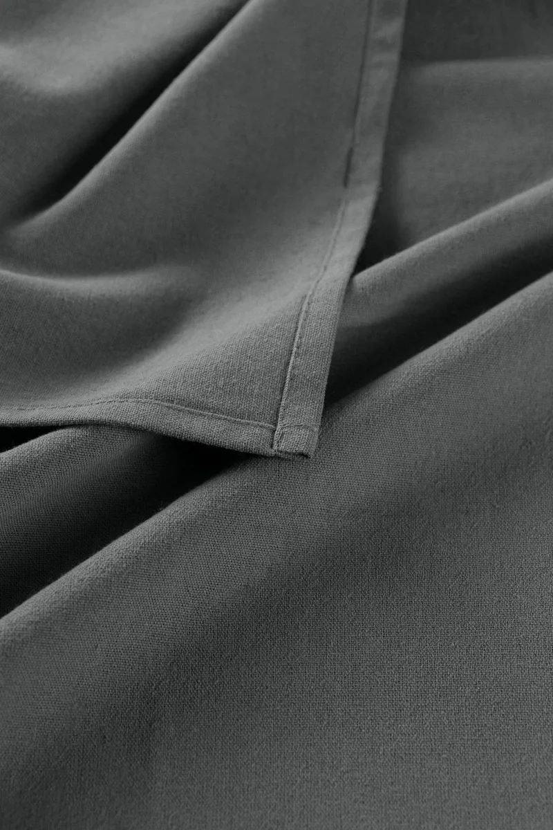 Wellstil Wellstil 6-Piece Premium Linen Gray Placemat 35 x 45