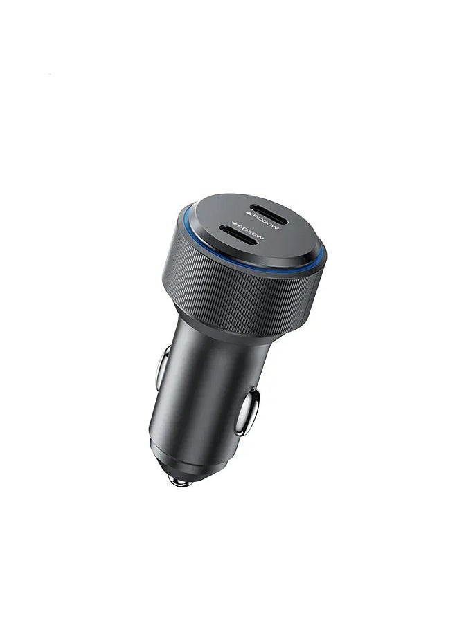 NIPUDUN Fast Car Charger PD 60W Dual USB C Ports Fast Charging Car Power Adapter  - Image 1