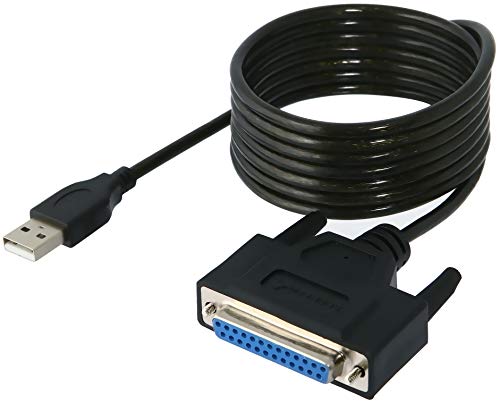 SABRENT USB 20 to DB25 IEEE1284 Parallel Printer Cable Adapter THUMBSCREWS Connectors CBDB25 - Image 1