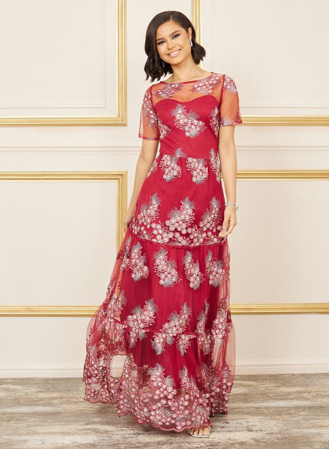 Styli Floral Overlay Maxi Dress  - Image 1