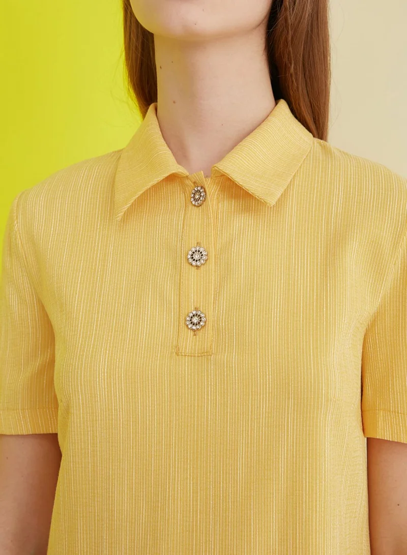 trendyol Pleated Shirt Dress