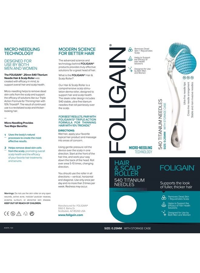 FOLIGAIN Hair & scalp roller with 540 titanium needles - Image 5