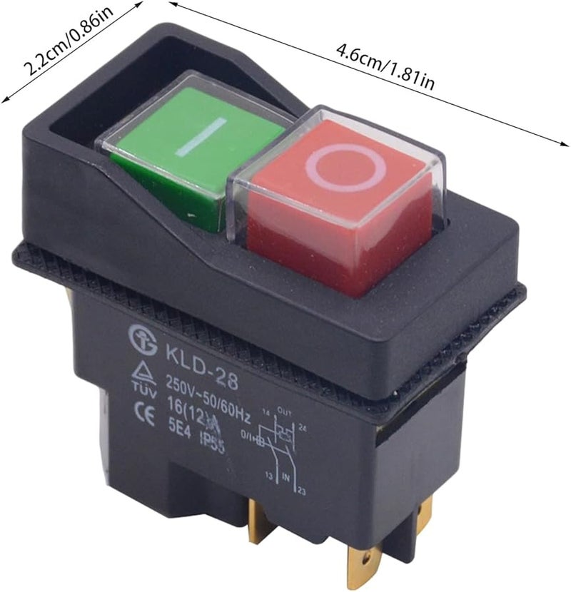 4 Pin AC 250V 16A Electromagnetic Magnetic Starter for Power Tools and Industrial Machinery - Image 3
