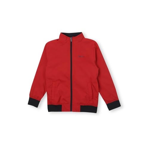 Pepe Jeans Boys Red Full Sleeve Lightweight Jacket - Image 1