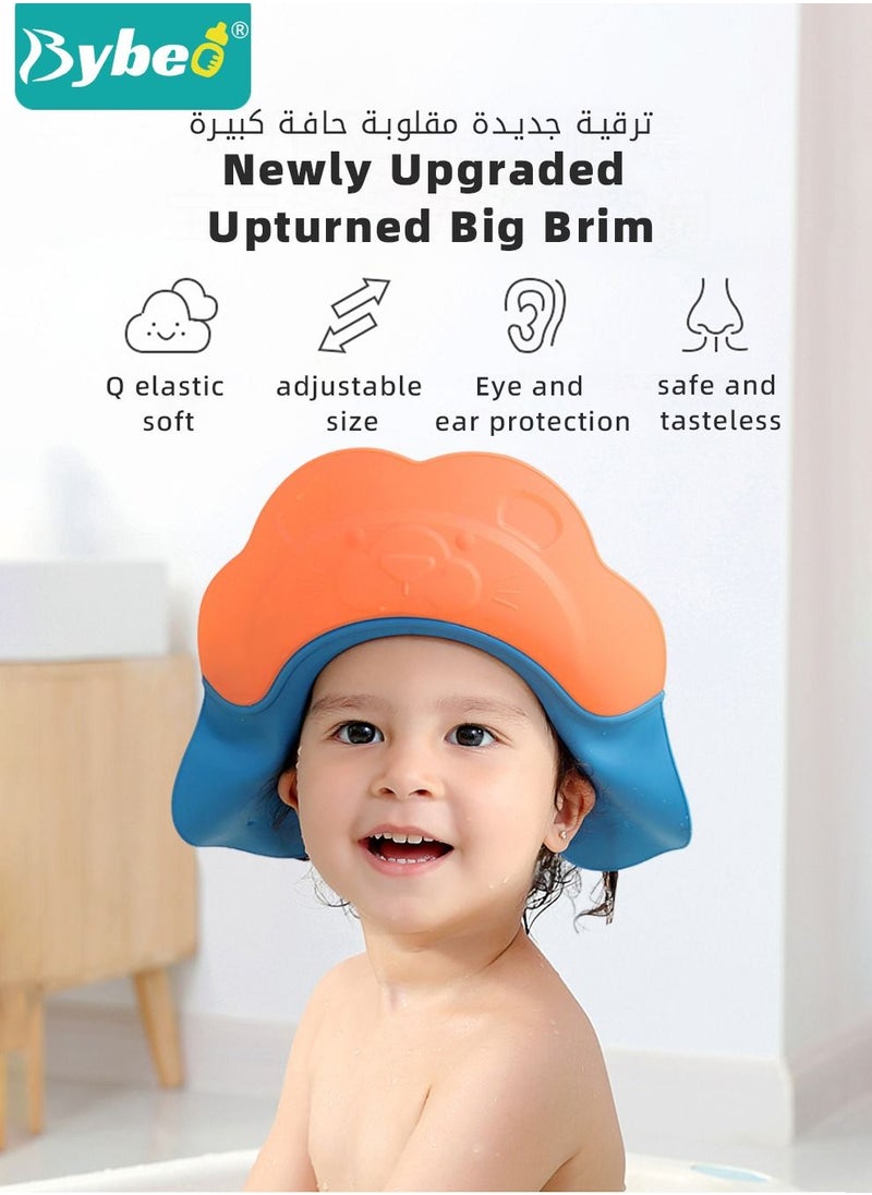 Bybeo 3Pcs Baby Silicone Adjustable Shower Cap, Infant Bath Washing Hair Shampoo Cup, Toddler Hairs Scalp Massager Shampooing Brush  - Image 2