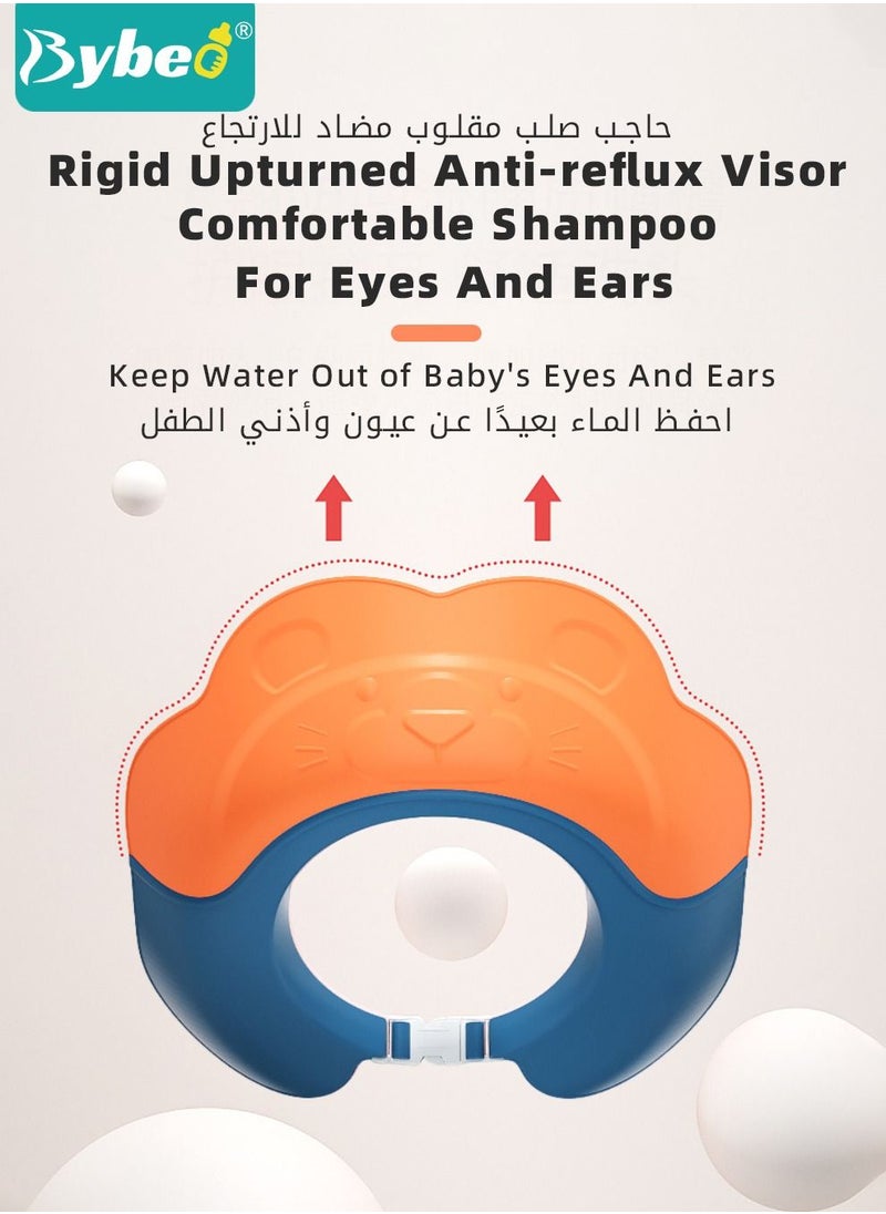 Bybeo 3Pcs Baby Silicone Adjustable Shower Cap, Infant Bath Washing Hair Shampoo Cup, Toddler Hairs Scalp Massager Shampooing Brush  - Image 5