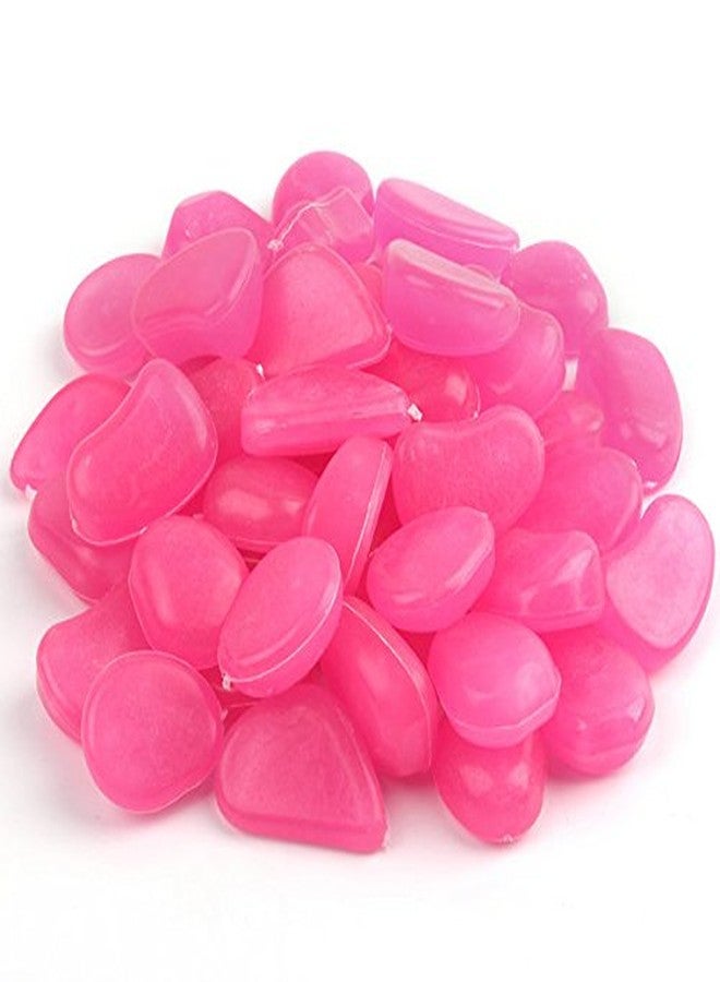 Shiny Stone 100pcs Glow in The Dark Fish Tank Aquarium Pebbles,Rocks, Glowing Gravel Luminous Stones for Aquarium Succulent Garden Gift Decoration, 305g/0.67lbs, 4/5''-1 1/2'' (Rose) - Image 4