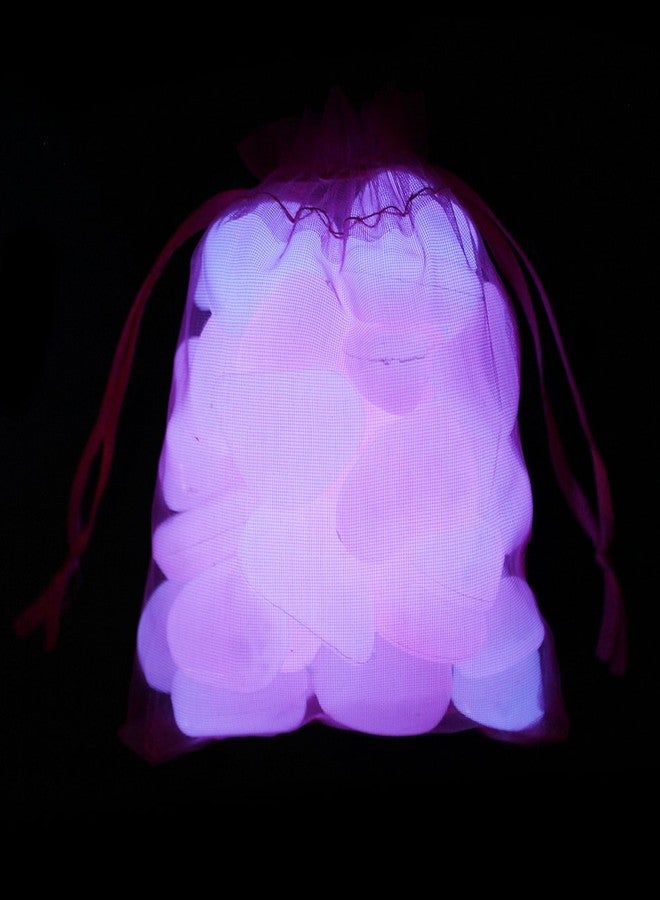 Shiny Stone 100pcs Glow in The Dark Fish Tank Aquarium Pebbles,Rocks, Glowing Gravel Luminous Stones for Aquarium Succulent Garden Gift Decoration, 305g/0.67lbs, 4/5''-1 1/2'' (Rose) - Image 3