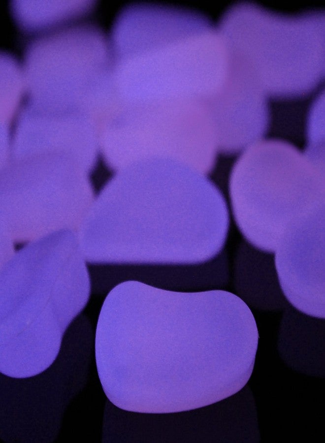 Shiny Stone 100pcs Glow in The Dark Fish Tank Aquarium Pebbles,Rocks, Glowing Gravel Luminous Stones for Aquarium Succulent Garden Gift Decoration, 305g/0.67lbs, 4/5''-1 1/2'' (Rose) - Image 1