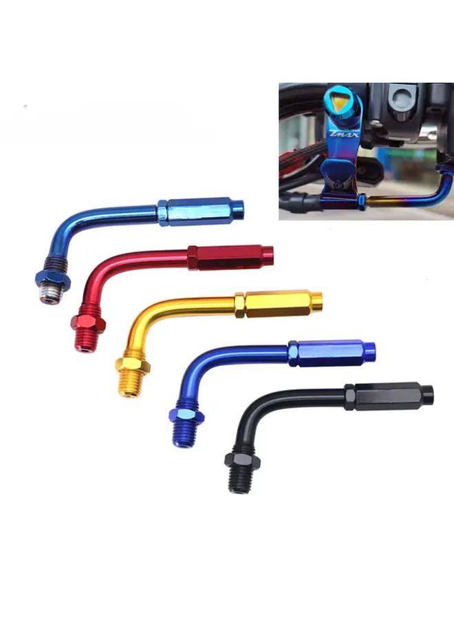 Blue Motorcycle 90 Degree Elbow Throttle Cable Adjuster Repair Part - Image 1