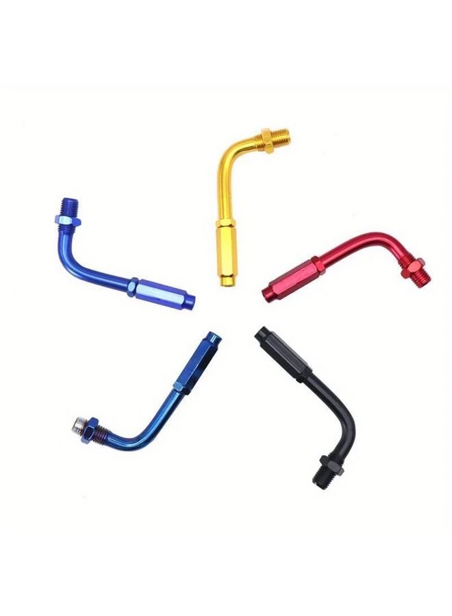 Blue Motorcycle 90 Degree Elbow Throttle Cable Adjuster Repair Part - Image 4