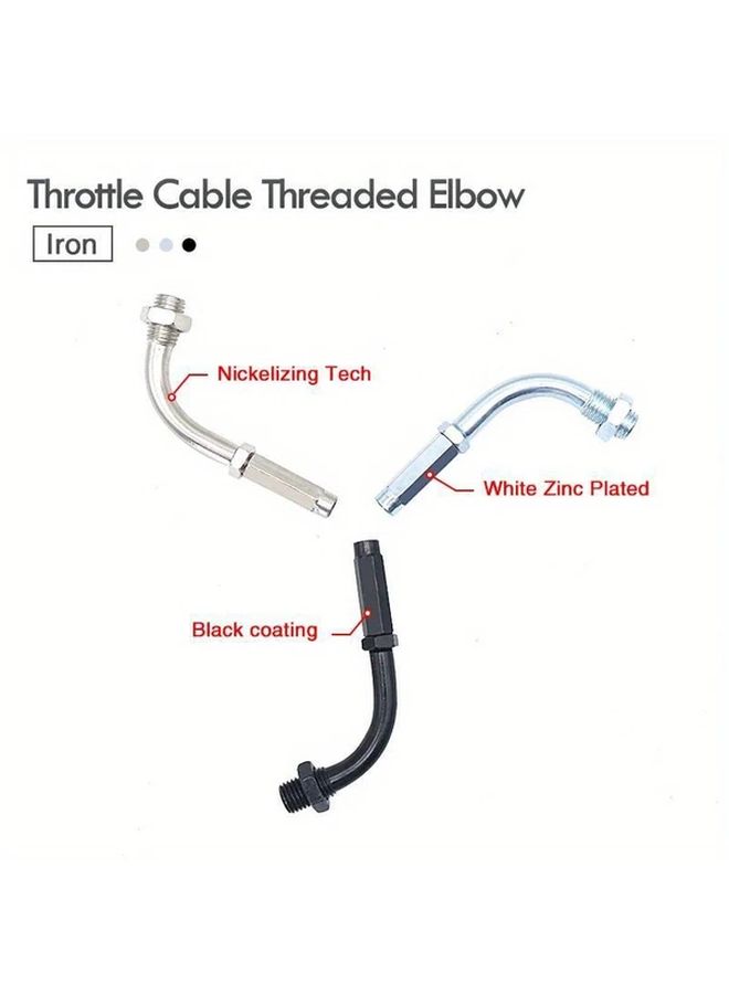 Blue Motorcycle 90 Degree Elbow Throttle Cable Adjuster Repair Part - Image 3