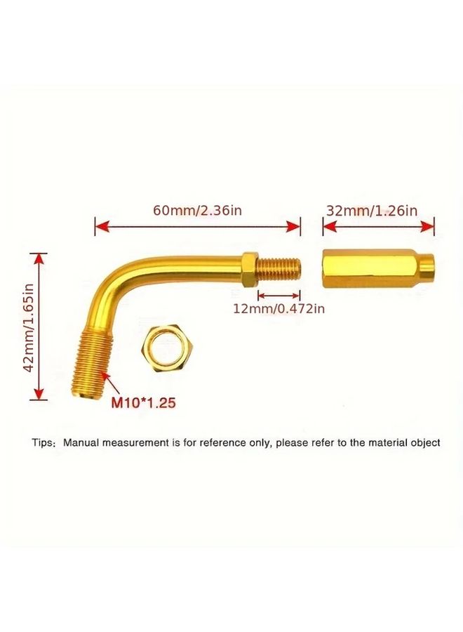 Blue Motorcycle 90 Degree Elbow Throttle Cable Adjuster Repair Part - Image 2