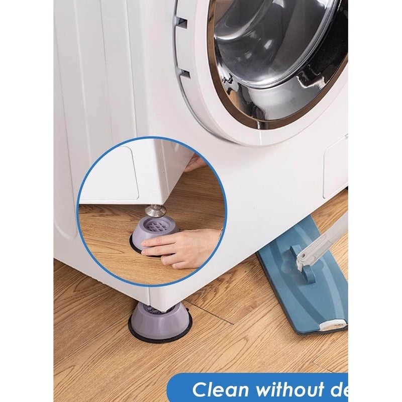 Anti-vibration washing machine feet set, 4 pieces - Image 1