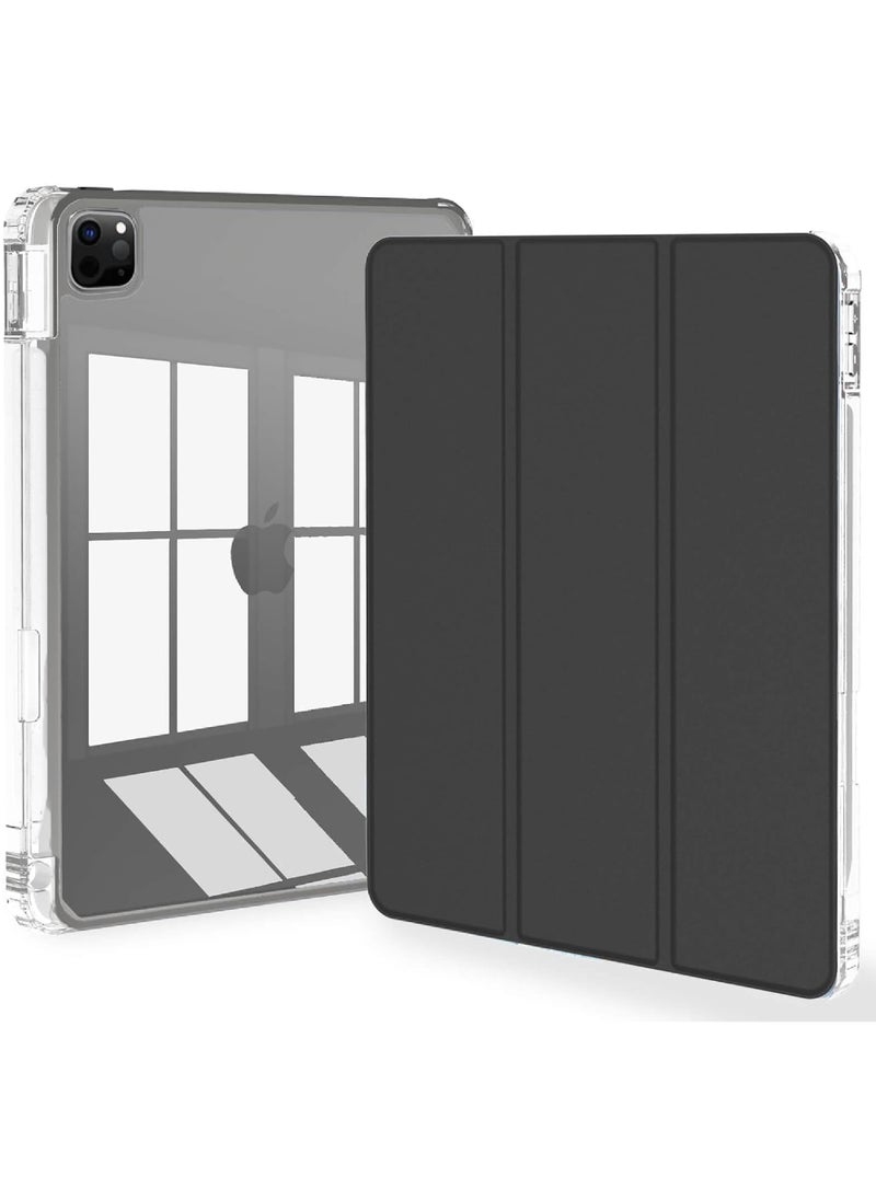 Captaintech Smart Case for iPad Pro 11 Inch 2024 M4 with Pencil Holder Clear Back Slim Tri-fold Folio Stand Shell Tablet Cover for iPad Pro 11” 2024 5th Generation  - Image 1