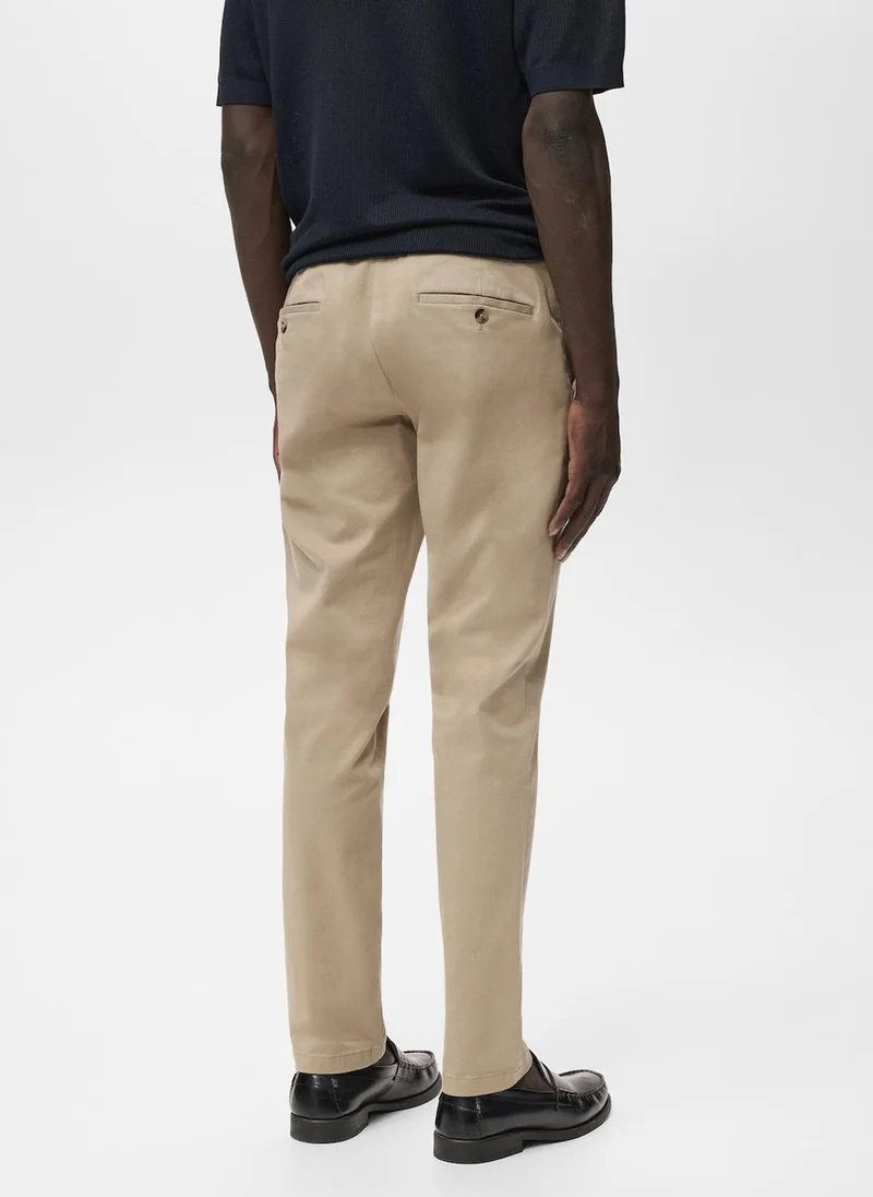 Mango Man Barna slim-fit twill chino trousers