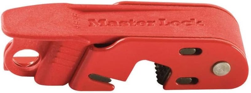 Master Lock 493B Grip Tight Circuit Breaker Lockout Device - Red & Black - Image 1