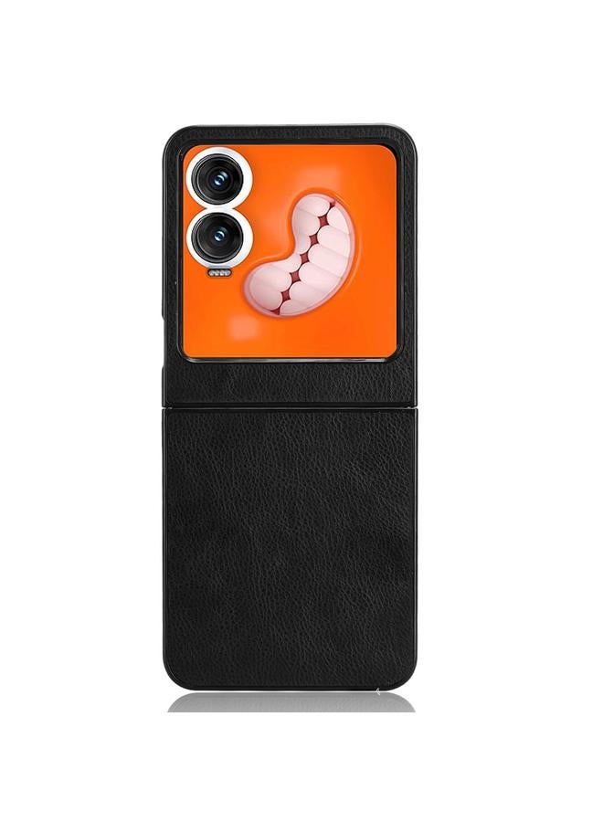 اس-توب جراب هاتف Infinix Zero Flip Litchi Texture ذو الغطاء الخلفي - Image 4