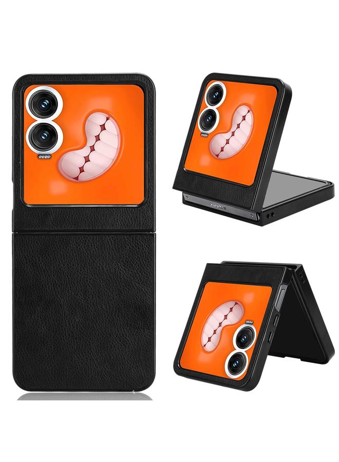 اس-توب جراب هاتف Infinix Zero Flip Litchi Texture ذو الغطاء الخلفي - Image 1